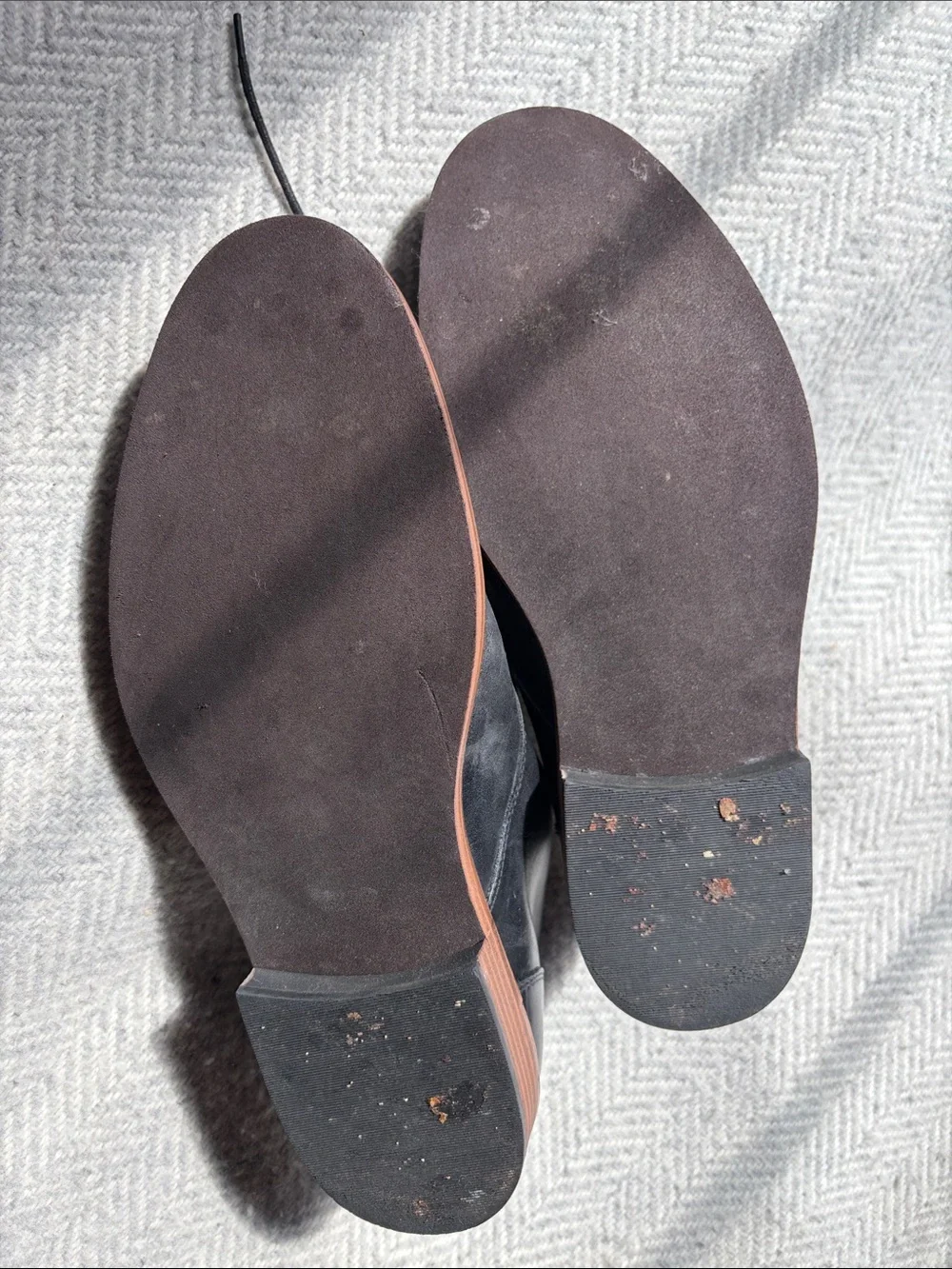 Men's Black Leather Chukka Boots with Stacked Brown Sole